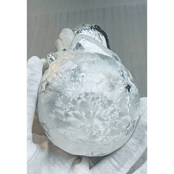 Krebs Lauscha Glas Santa Bird & Birdhouse Ornament Germany Boxed VTG - Picture 7 of 14